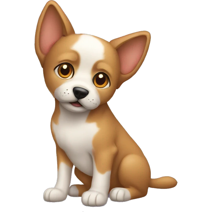 Chien dans un chat emoji