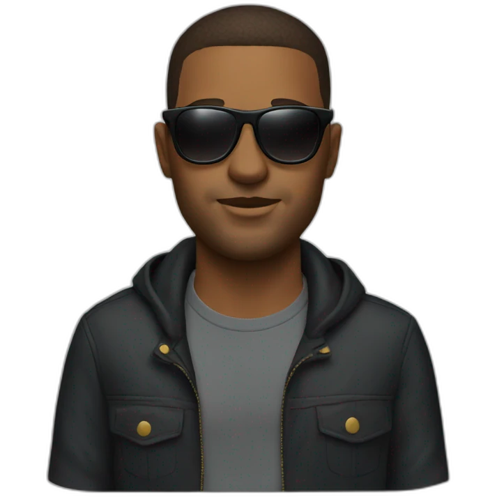 andrew tate bold with sunglasses emoji