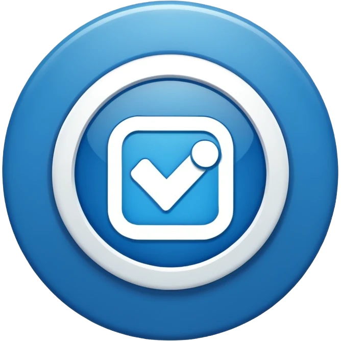 A high-resolution 2D icon of an Instagram-style verified badge.  emoji