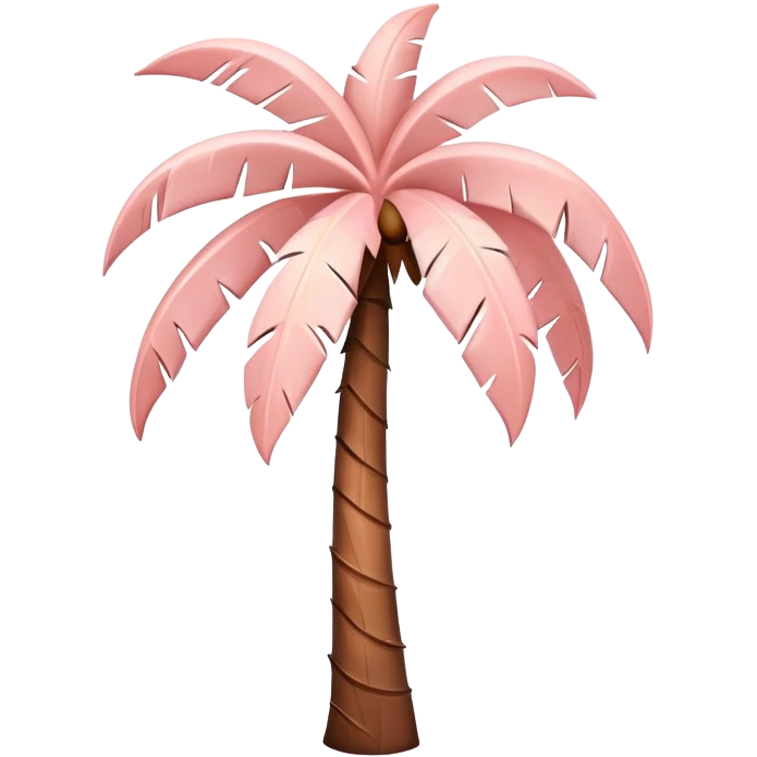 Peachy light pink palm tree emoji