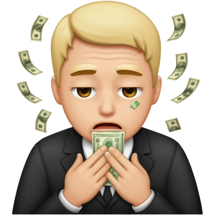 money eyes vomiting emoji