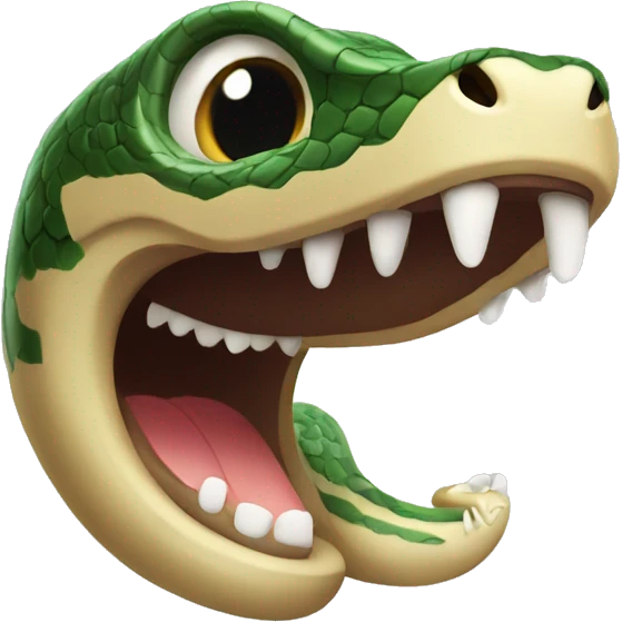 Snake with two teeth emoji