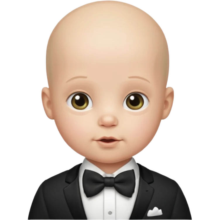 bald baby with bowtie emoji