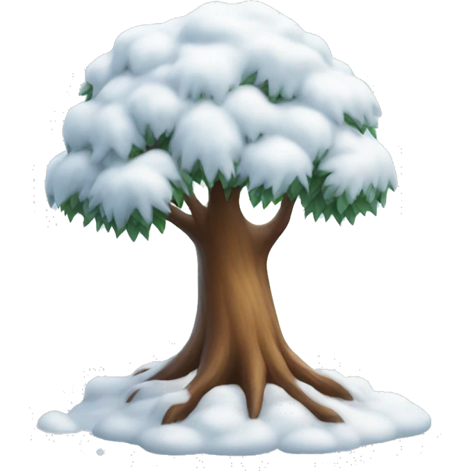 Tree with snow emoji