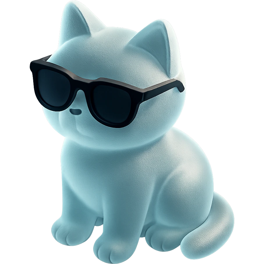 Cat wearing sunglasses emoji