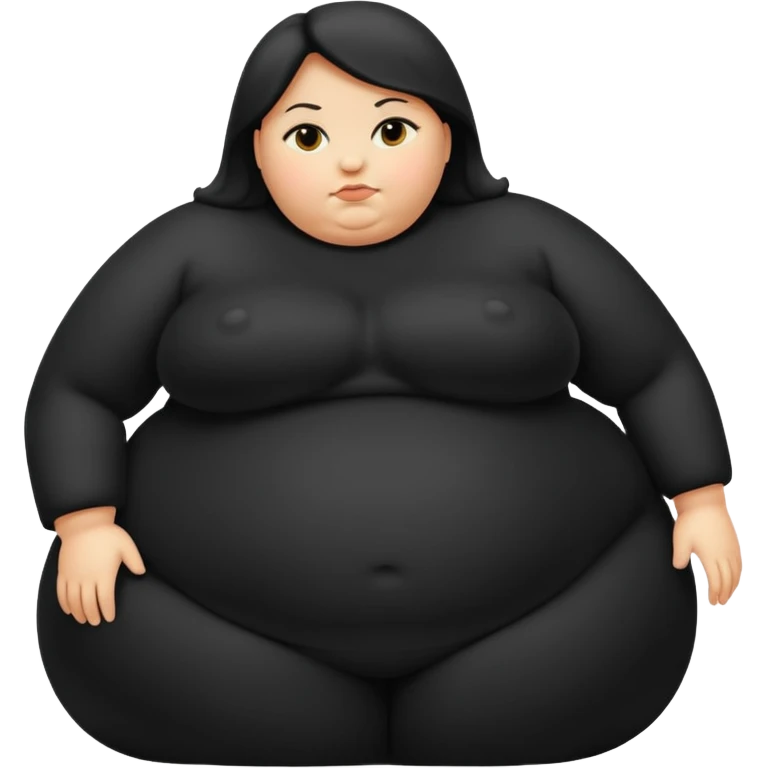 Quiero que crees un emoji tipo 🚷 Pero reemplaza a la persona por una silueta de una mujer obesa emoji
