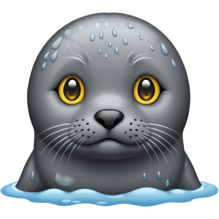 Seal in the rain emoji