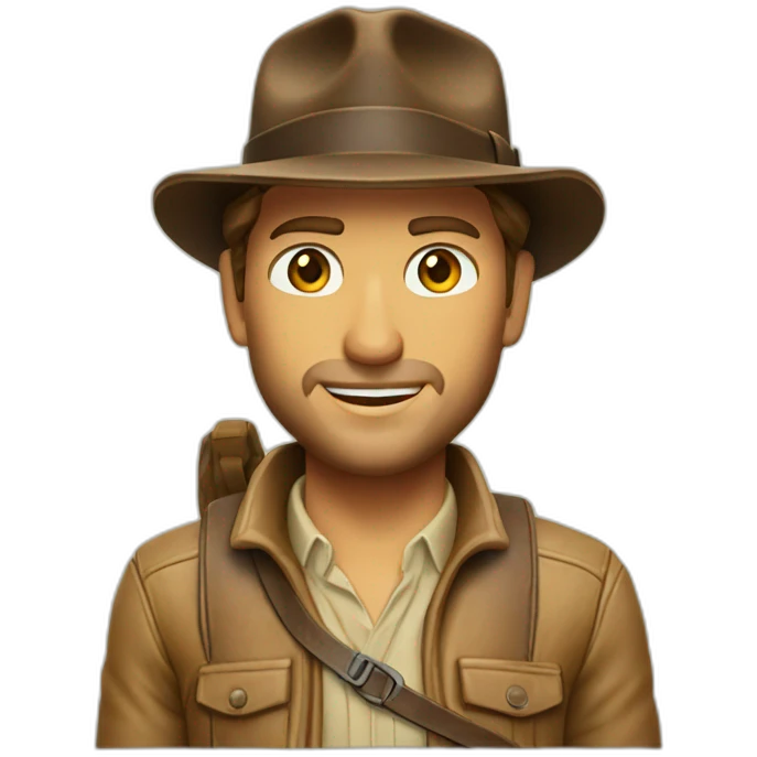 Indiana Jones skieur emoji