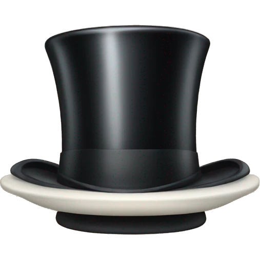 dish with a top hat emoji