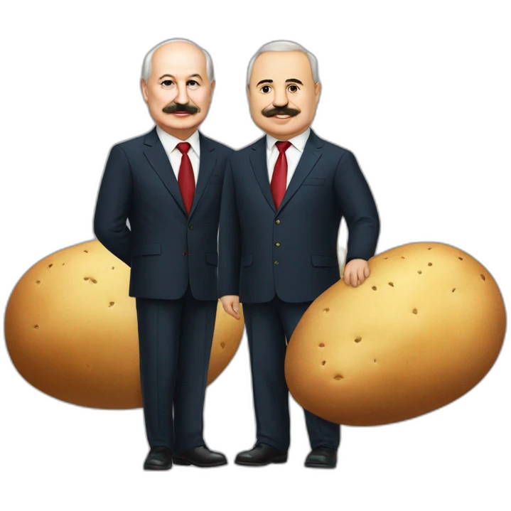 Lukashenko and big potato emoji