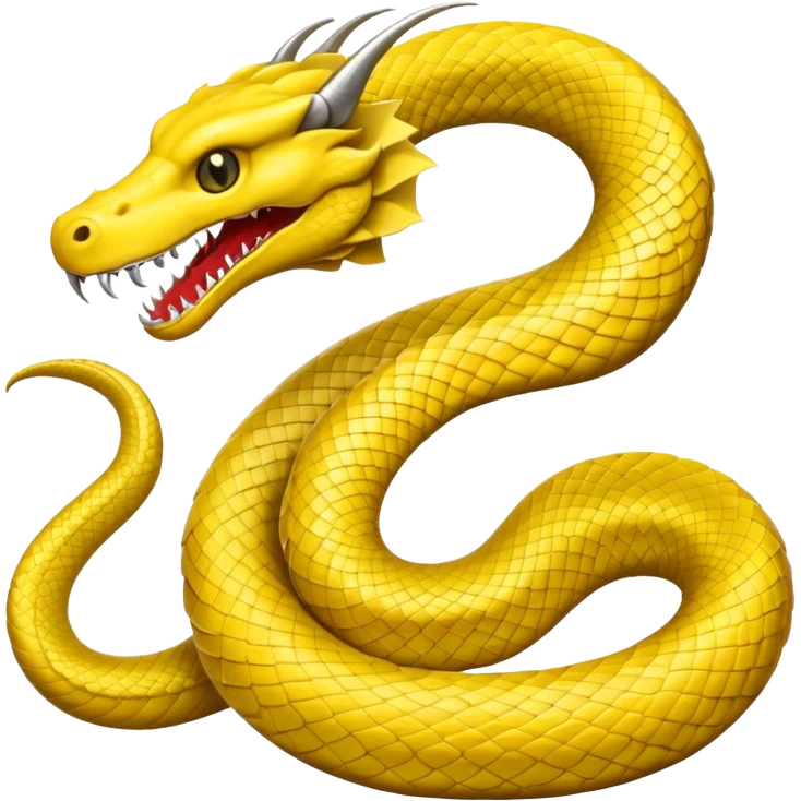 Huge yellow serpent with two wings emoji