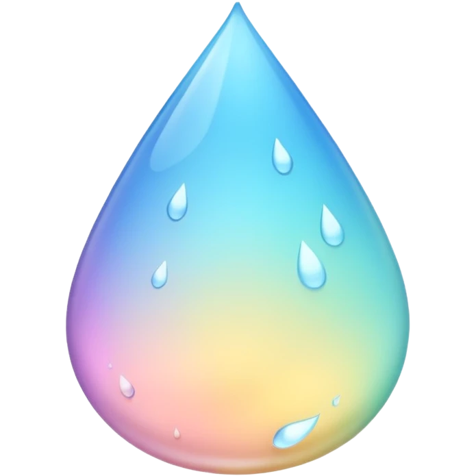 Pastel raindrop emoji