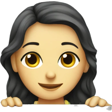 Girl typewriter window emoji