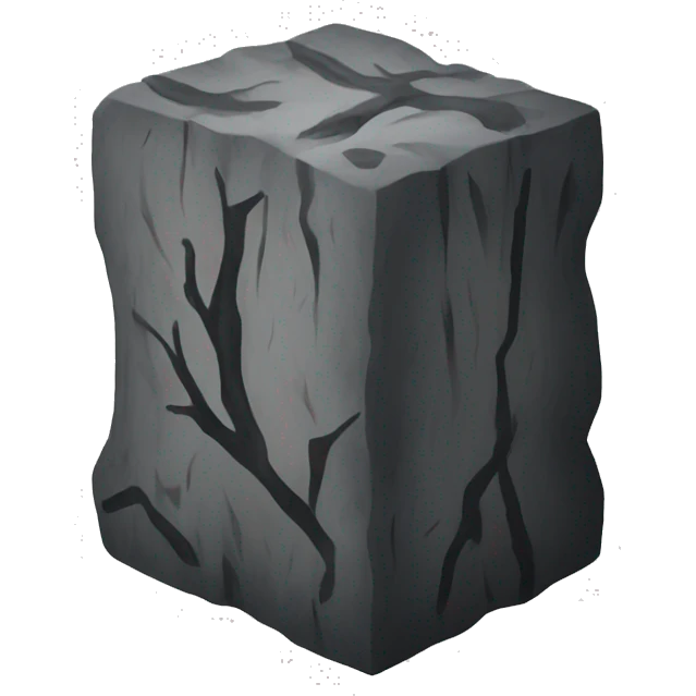block of ash from burnt tree emoji