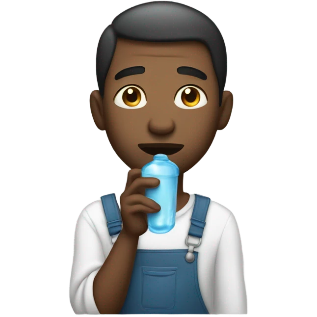 White Man begging for a drop of water  emoji