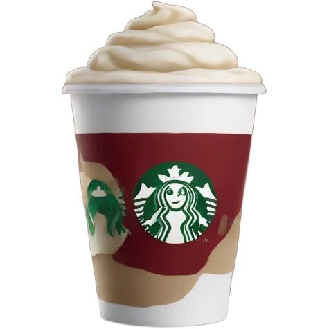 Dark red starbucks emoji