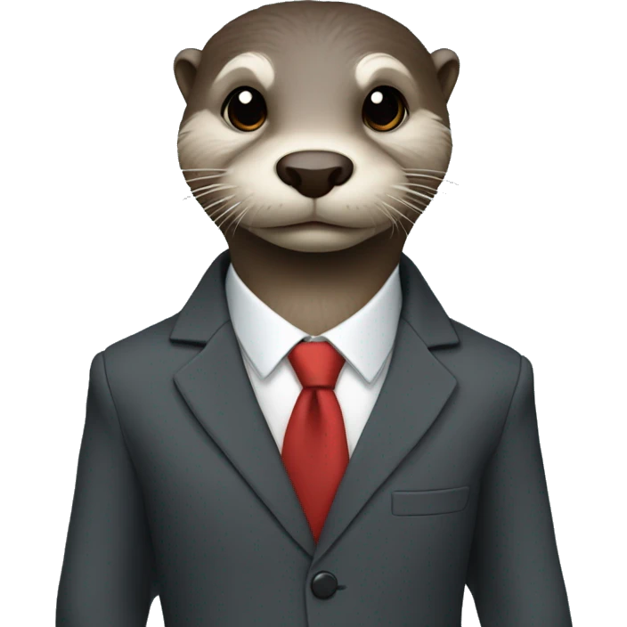 Otter in business suit emoji