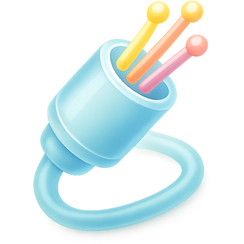An optical cable illustrated in a playful and vibrant style, representing the fun and exciting aspects of high-speed internet. emoji