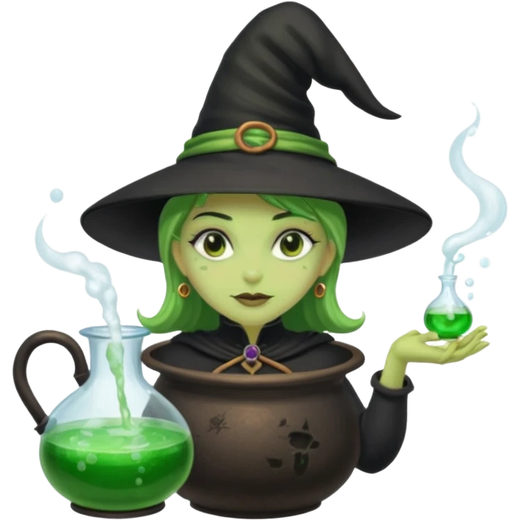 green witch cooking potion emoji