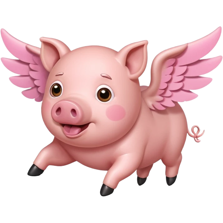 Pig flying  emoji