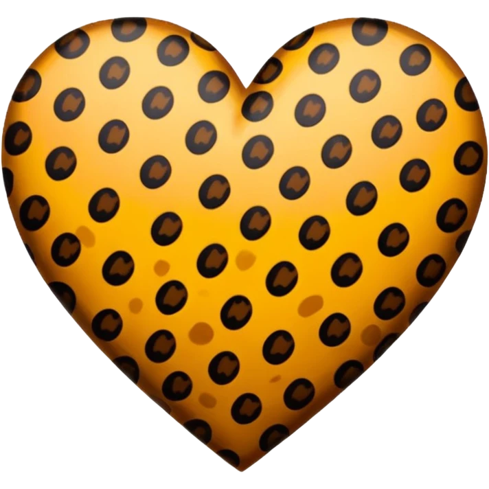 Leopard print heart emoji