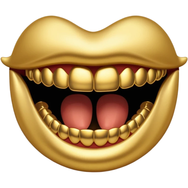 A black mouth with grillz emoji