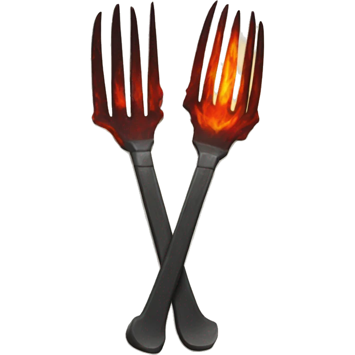 red fire hades fork emoji