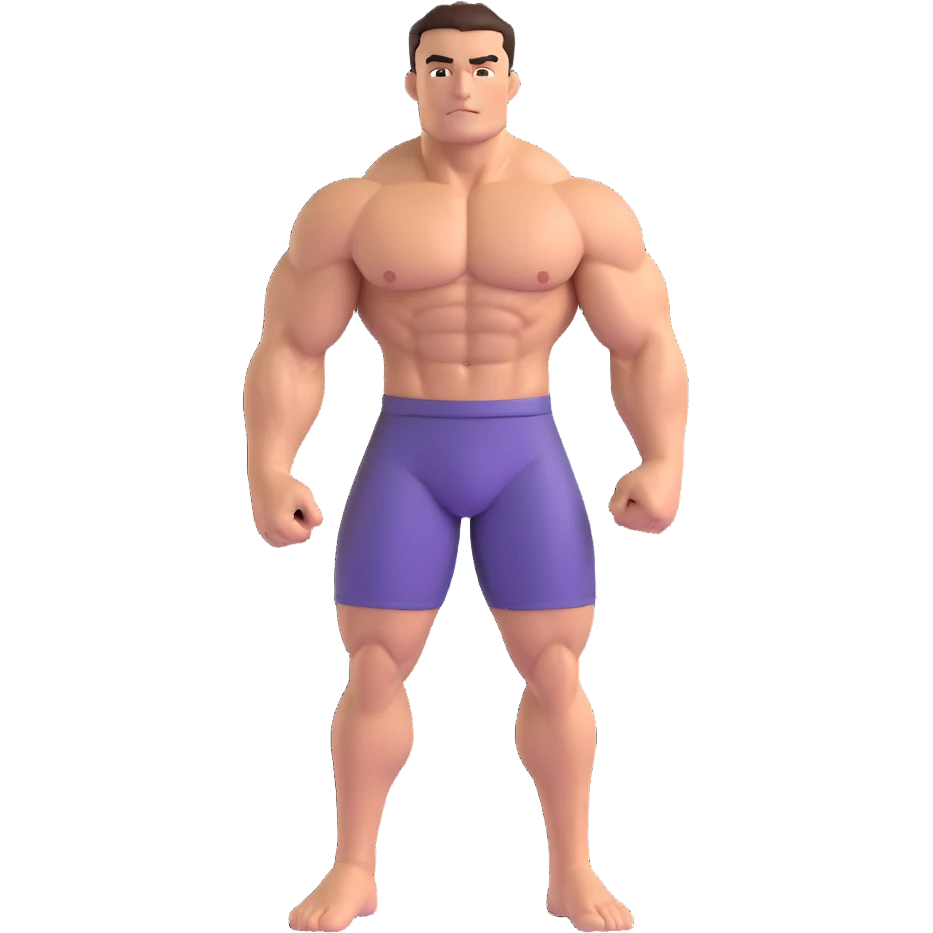 A muscle man as a personal fitness trainer emoji