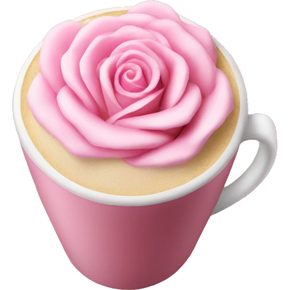 Pink Rose latte emoji