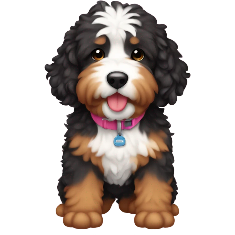 Bernedoodle in swimming suit emoji