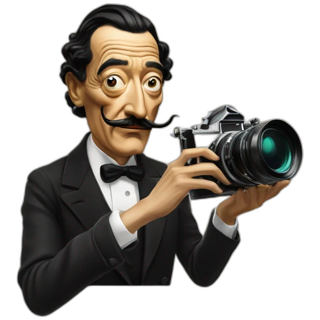 Salvador dalí take a picture emoji
