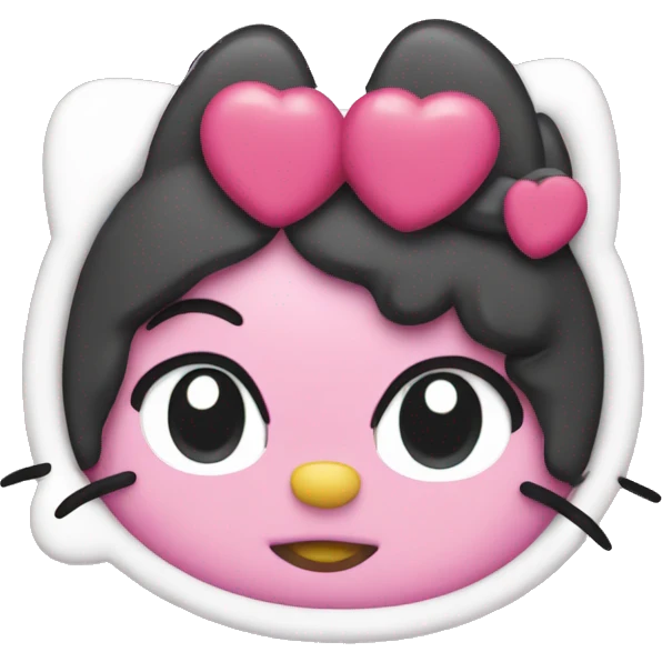 Hello kitty heart eyes emoji