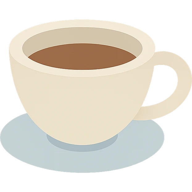 colored icon of a coffee cup emoji