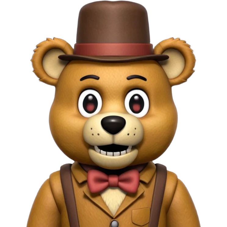 Freddy Fazbear (small hat) from Five Nights At Freddy's Movie emoji
