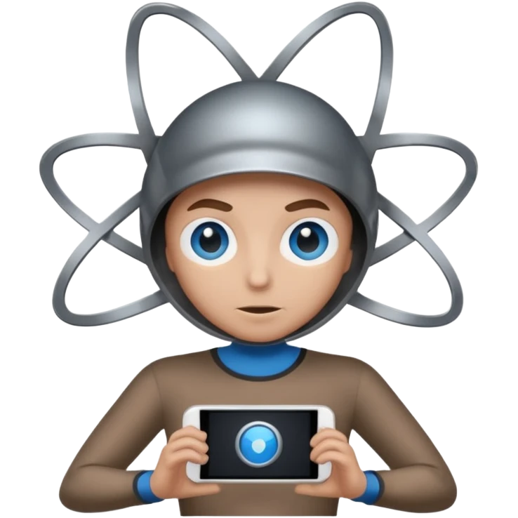 I want atom from reel steel that has gray body with black screen and blue eyes and a brown top emoji