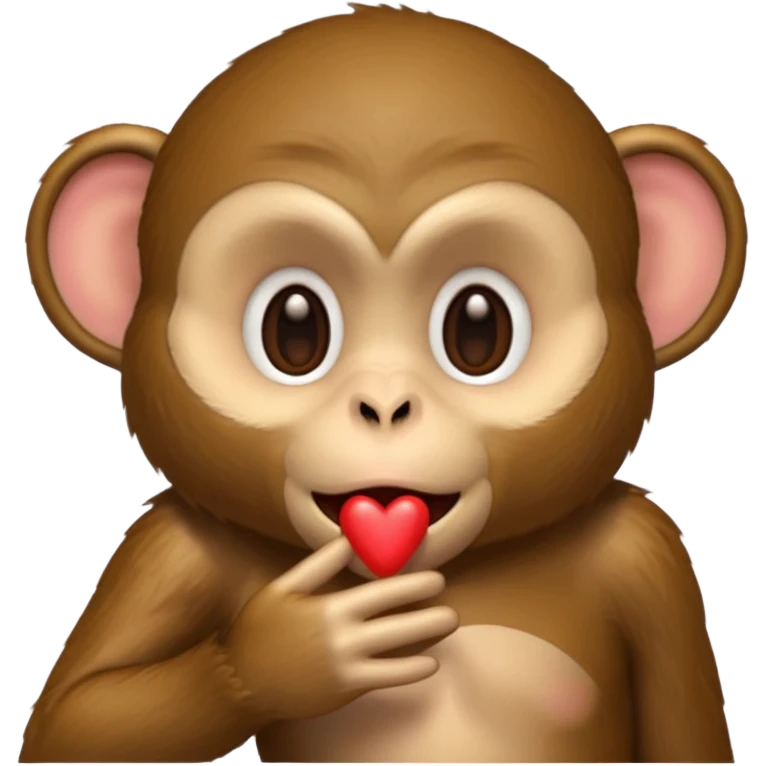 Un singe qui fais un bisous en version emojis iphone emoji