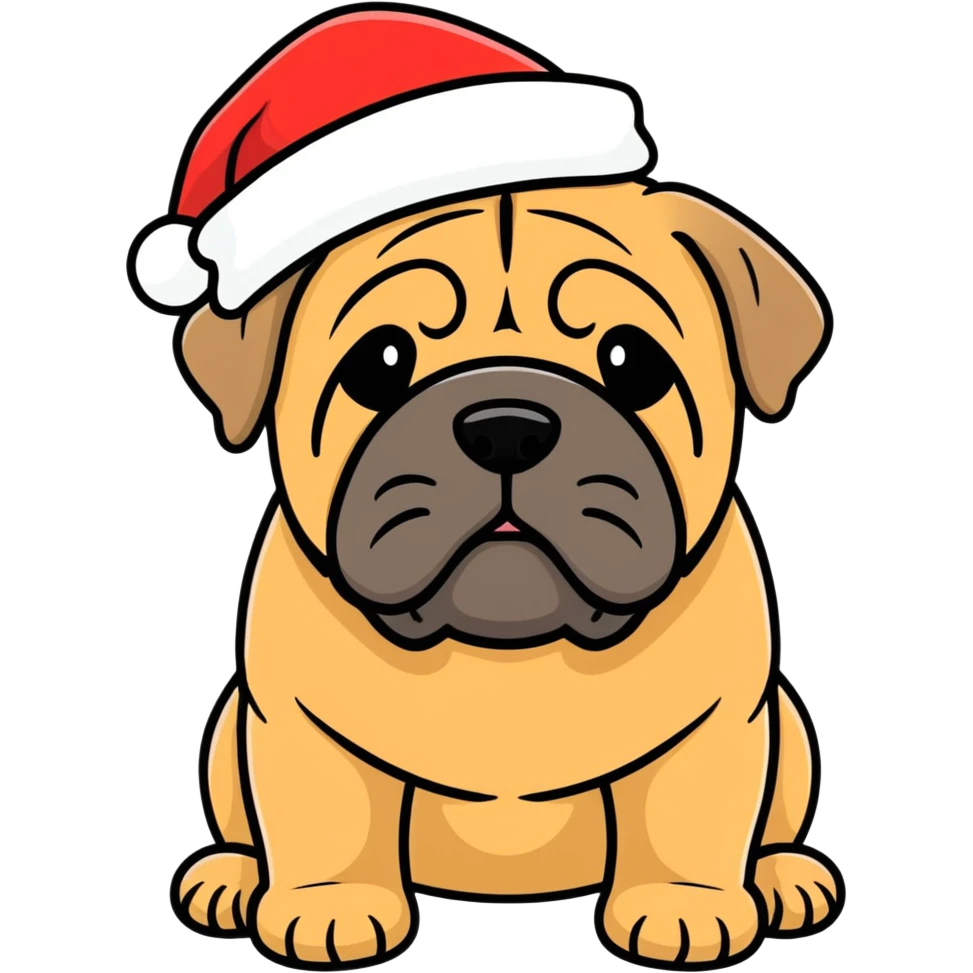 Sharpei xmas emoji