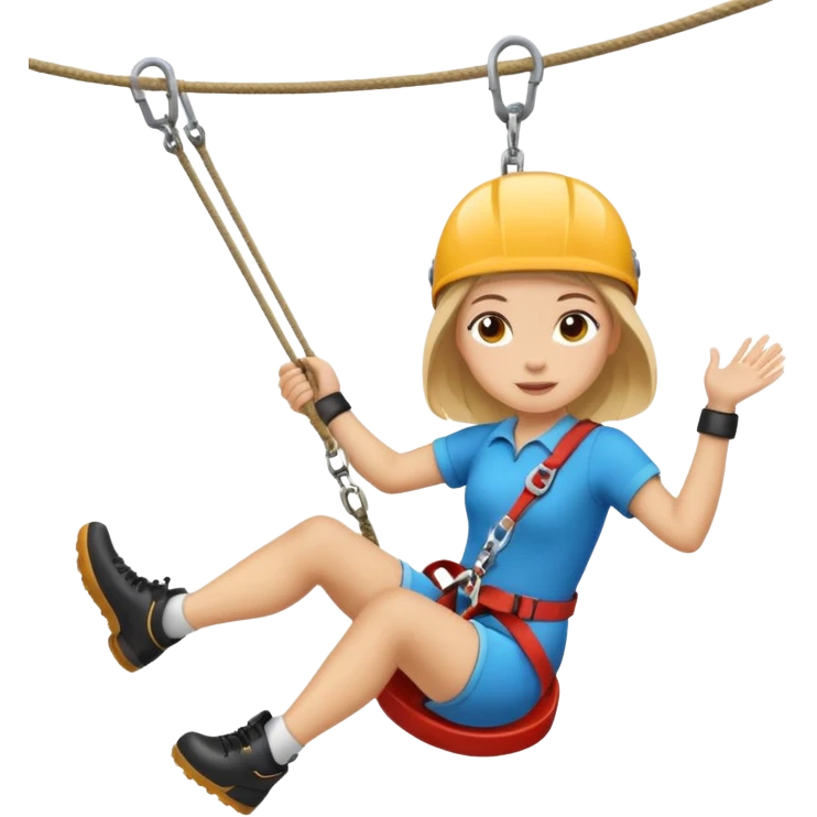 zip line emoji girl emoji