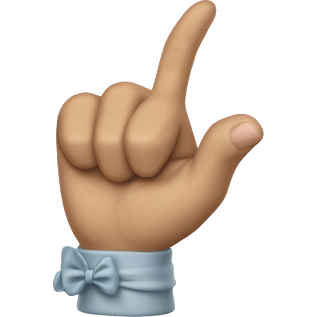 Index finger with bow emoji