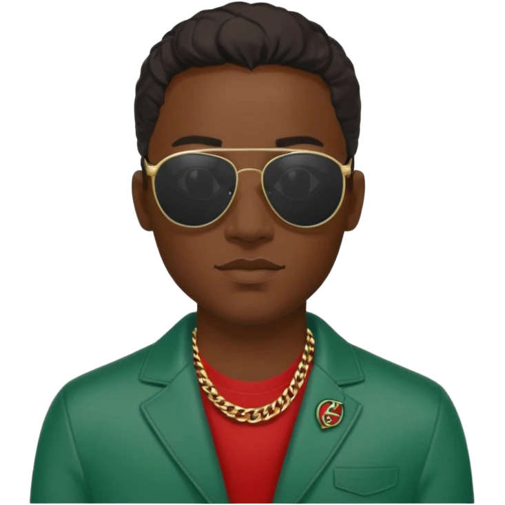 Gucci shades on black man emoji