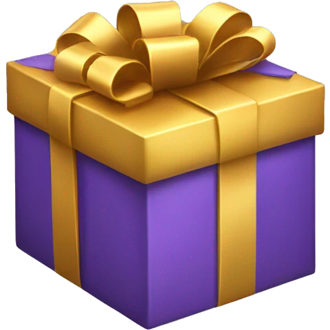 Golden Giftbox. emoji