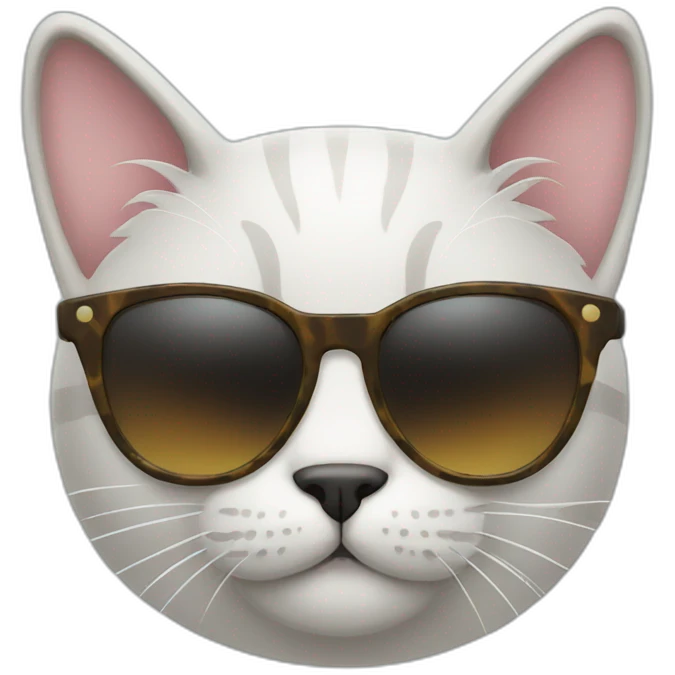 Cat with sunglasses emoji