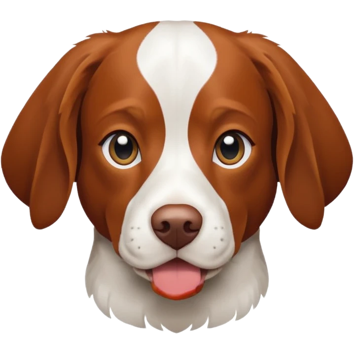 Un chien de chasse, elagneul breton aussis. . emoji