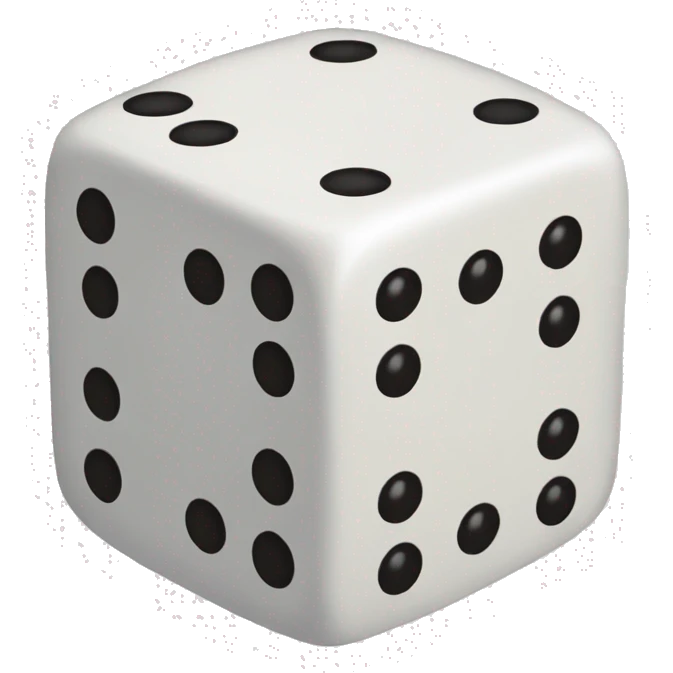Dice with harta emoji
