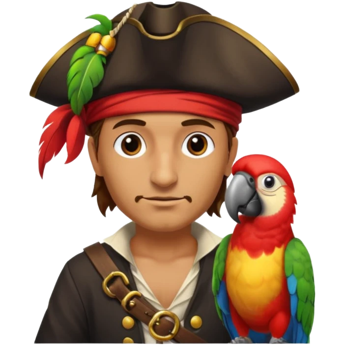 pirate and parrot emoji
