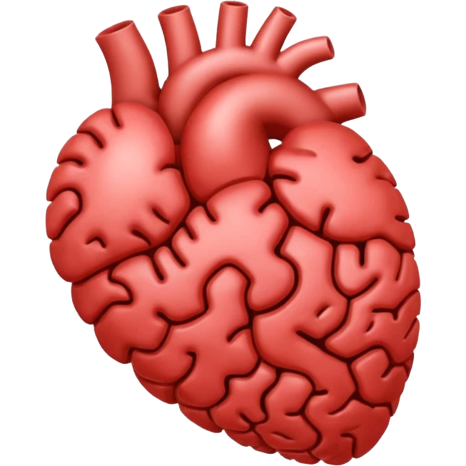 A Brain with a heart in it  emoji