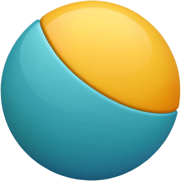 Flat design style ball emoji