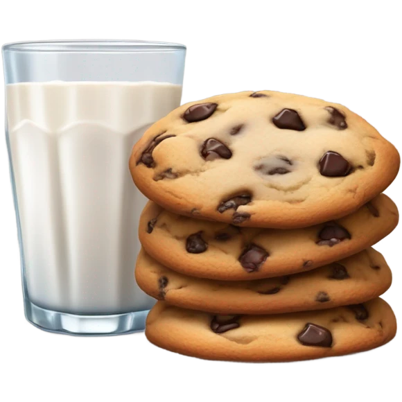 Cookie with milk emoji
