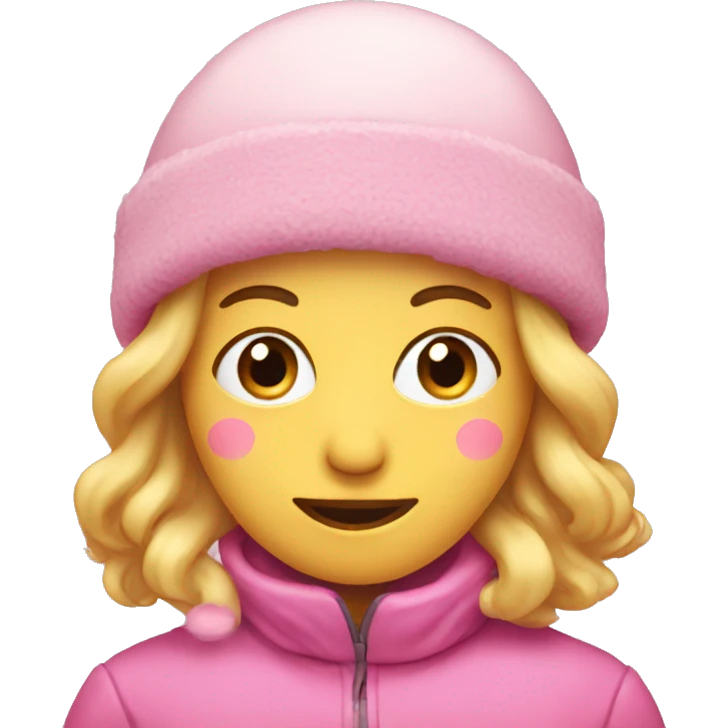 Pink winter emoji