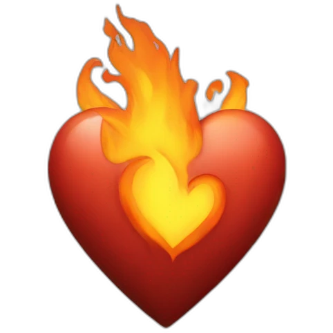 Fire heart emoji